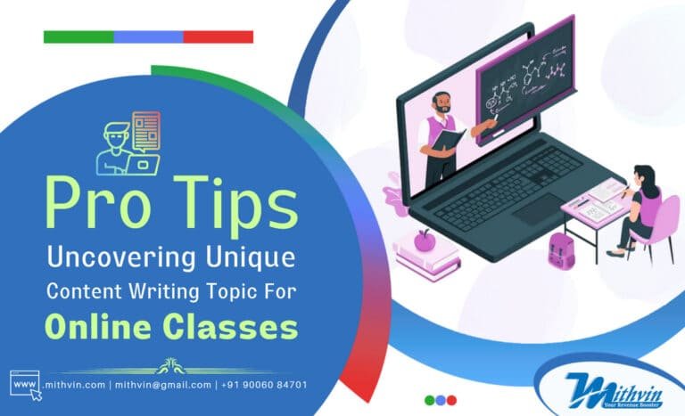 Tip to create unique content writing topic for online classes