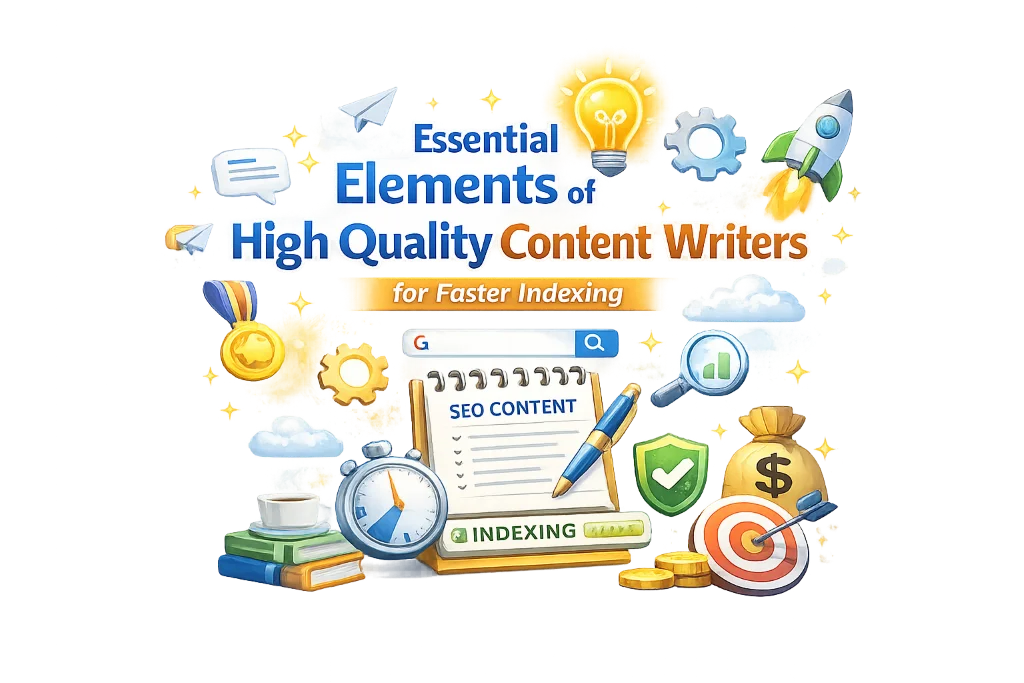 Essential Elements of High Quality Content Writers to speed up Google Indexing